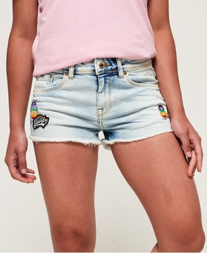 Superdry Denim Hot Női Rövidnadrág Kék/Szürke | YCBUW3042